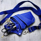 Holster Bag for Hairdressing Scissors in Blue