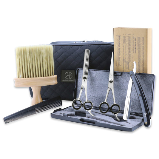 Hygienic Personal Barber Kit with Silver 6.5” Scissors

