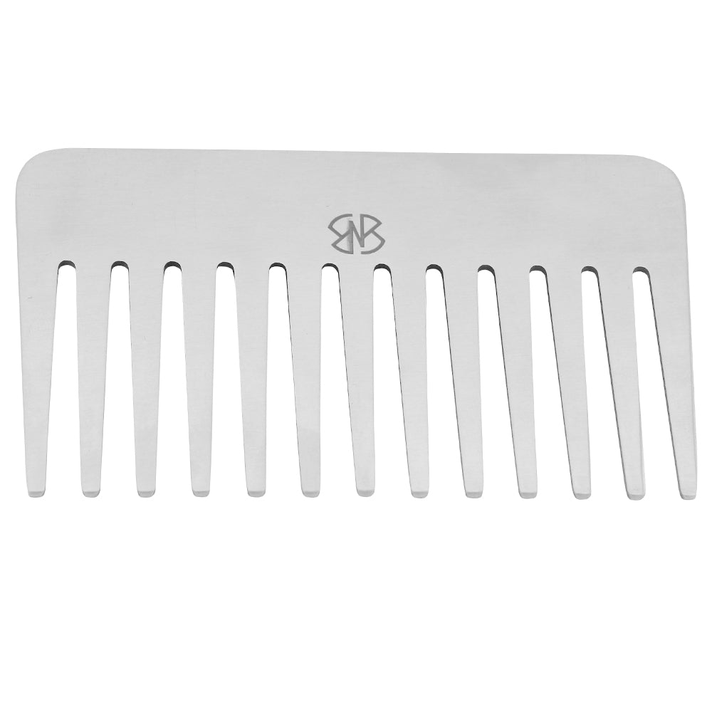 Premium Stainless Steel Wide Tooth Hair Comb