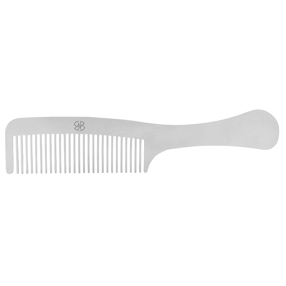 Stainless Steel Tetsuki Silver Hair Comb Long Handle