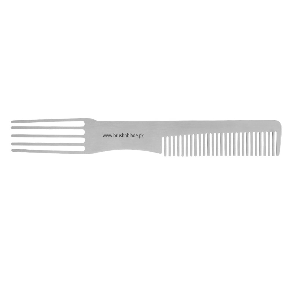 Dual Tooth Styling Hair Comb Stainless Steel