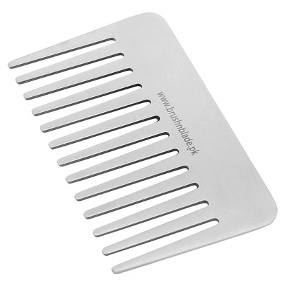 Premium Stainless Steel Wide Tooth Hair Comb