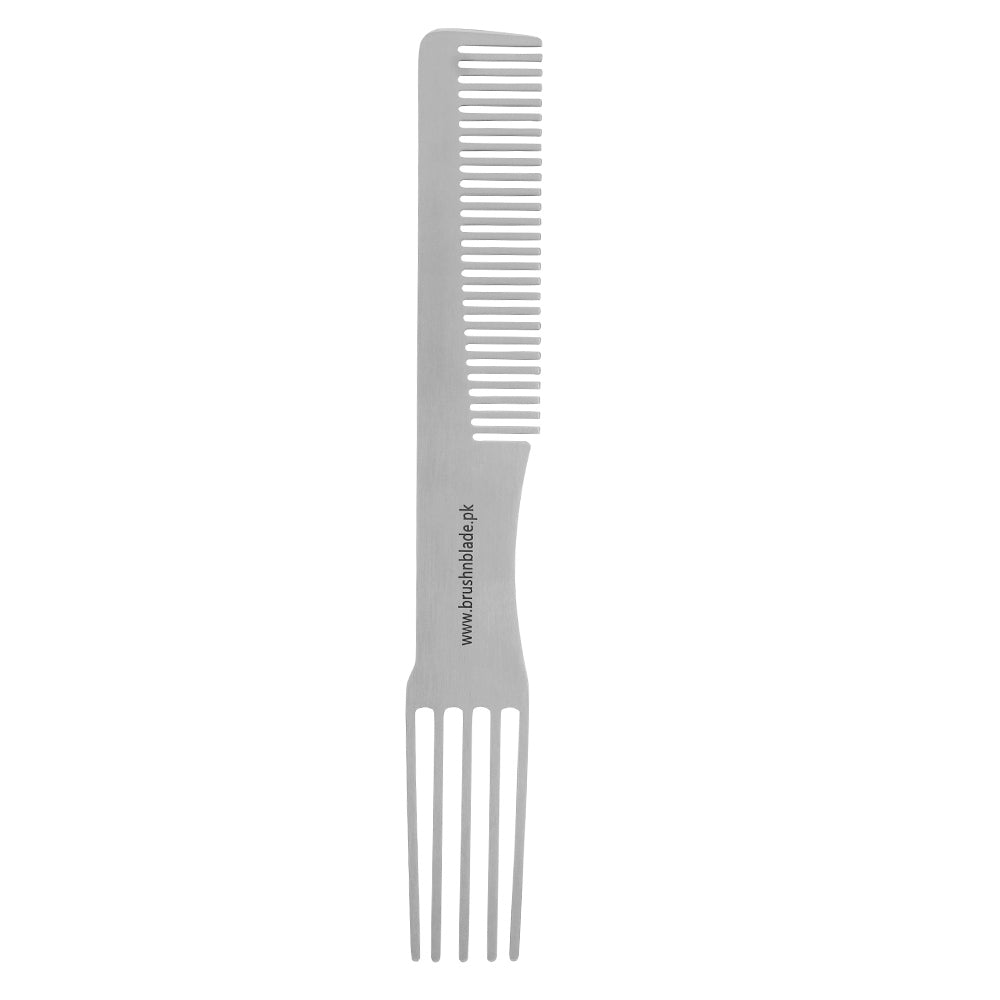 Dual Tooth Styling Hair Comb Stainless Steel