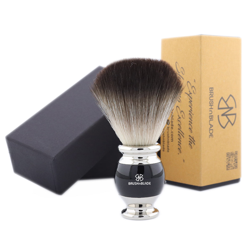 OBH Black Synthetic Shaving Brush with Black Handle