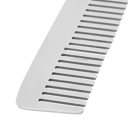 Wide Tooth Stainless Steel Flat Top Clipper Comb