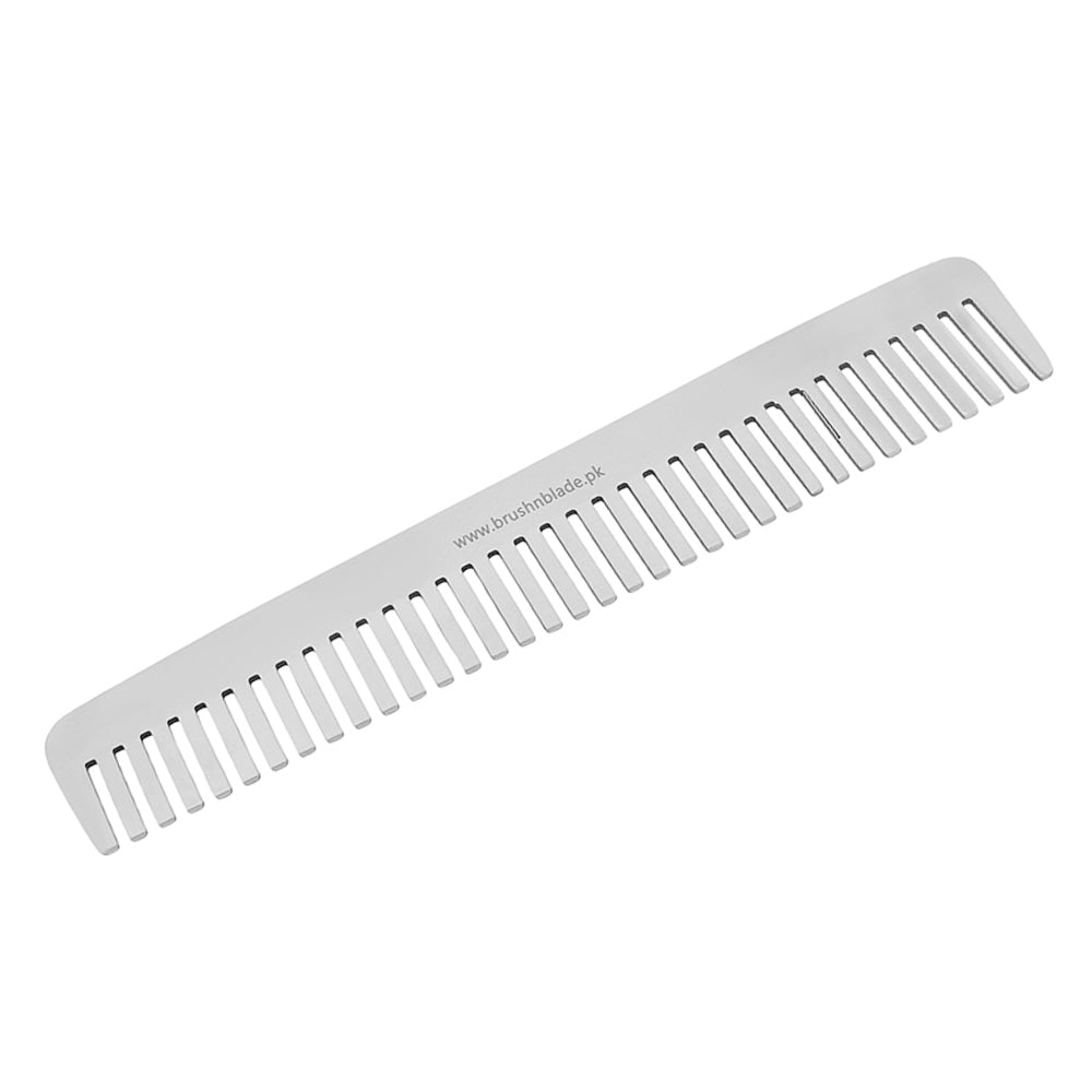 Narrow Tooth Stainless Steel Flat Top Clipper Comb