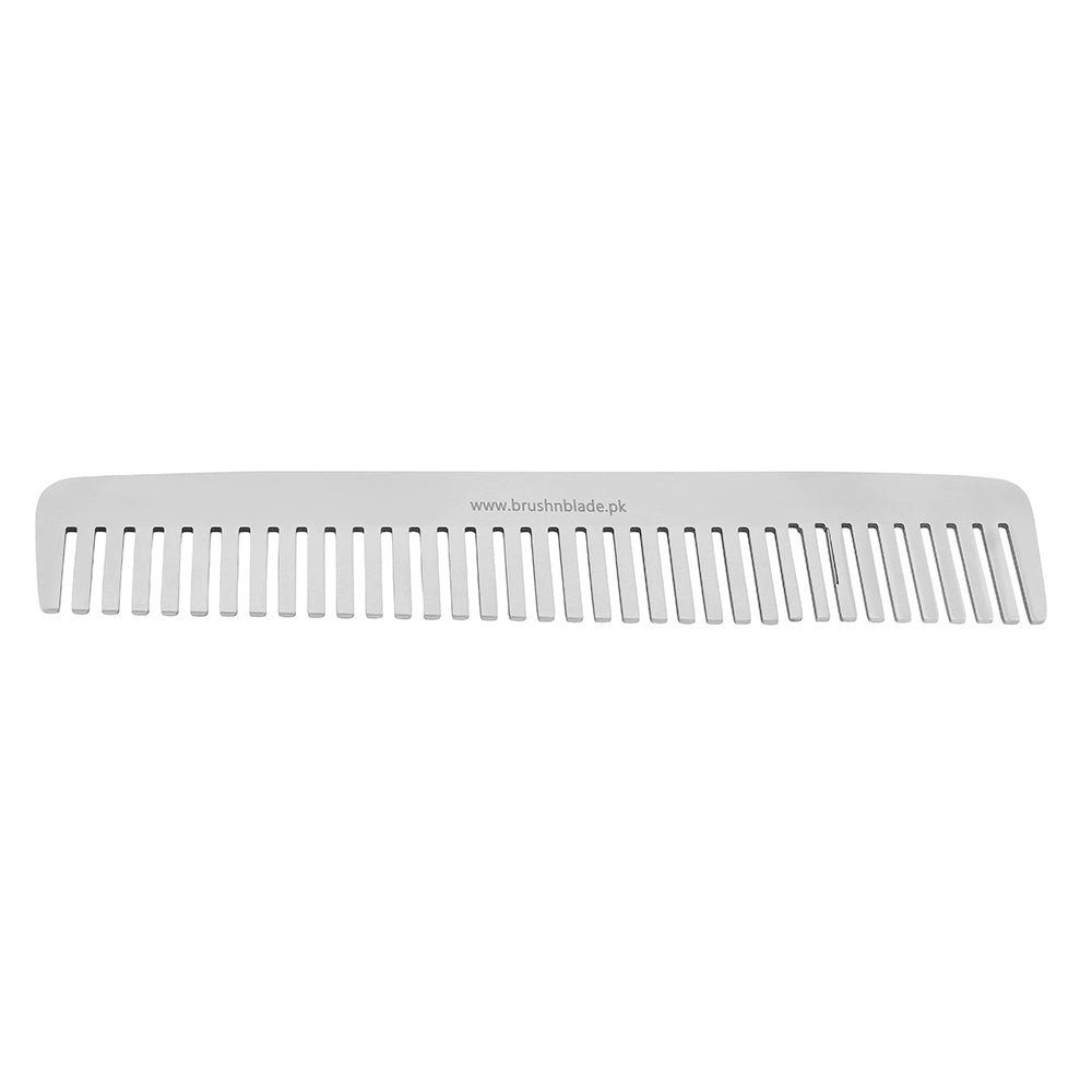 Wide Tooth Stainless Steel Flat Top Clipper Comb