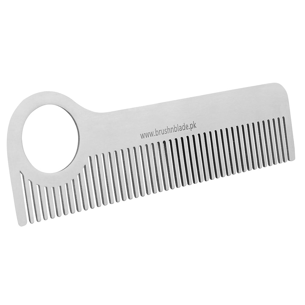 Stainless Steel Loop Handle Hair & Beard Comb