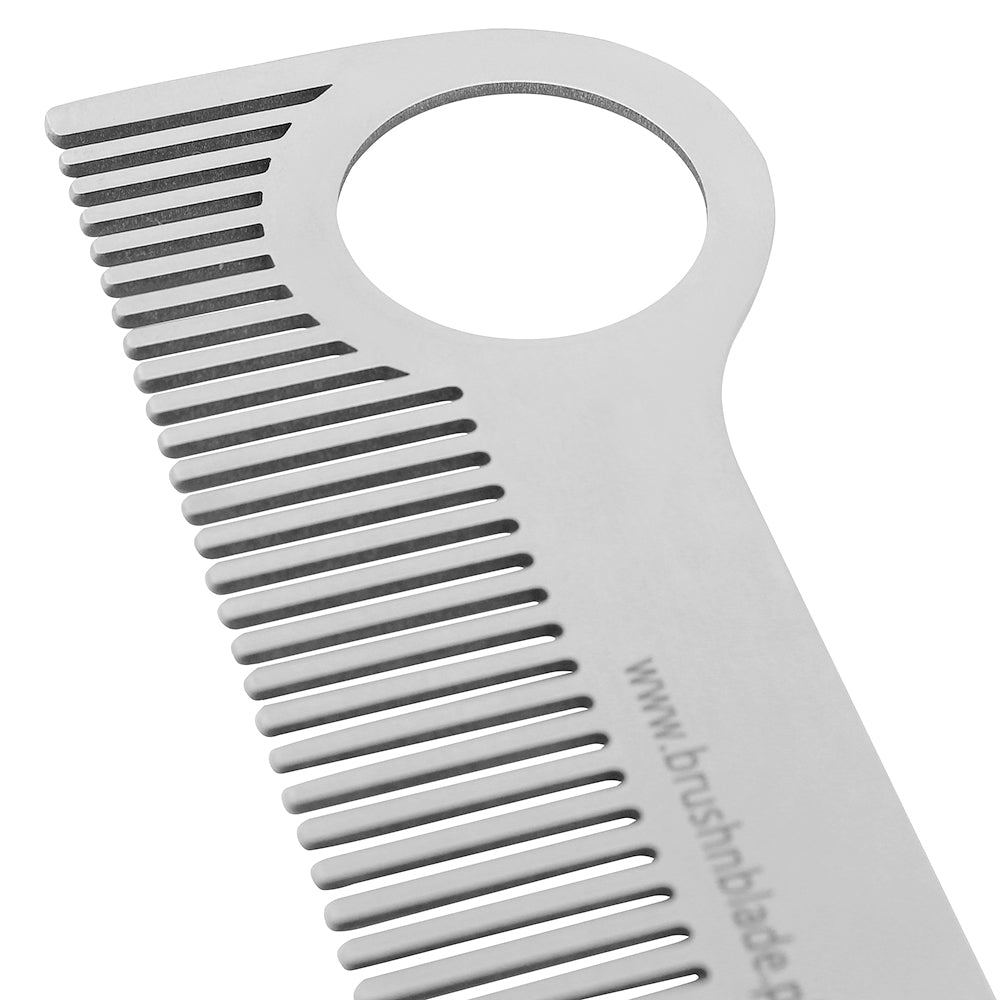 Stainless Steel Loop Handle Hair & Beard Comb