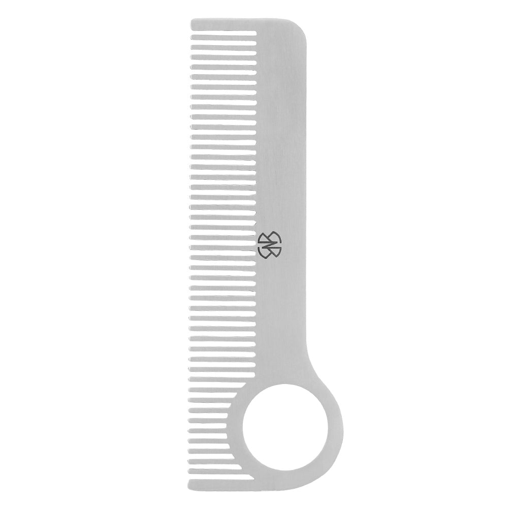 Stainless Steel Loop Handle Hair & Beard Comb