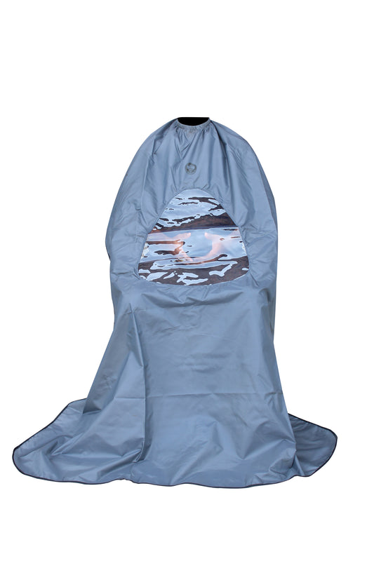 Gray Apron with a Mobile-Friendly Transparent Window
