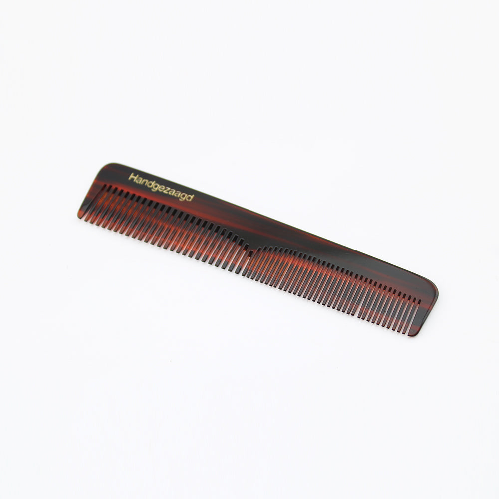 Premium Resin Beard and Mustache Comb with Leather Pouch