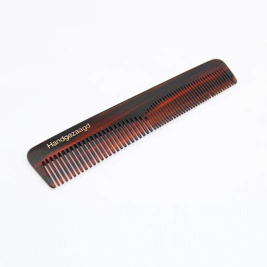 Premium Resin Beard and Mustache Comb with Leather Pouch