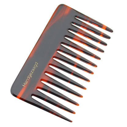 Premium Plastic Resin Hair Comb with Leather Pouch