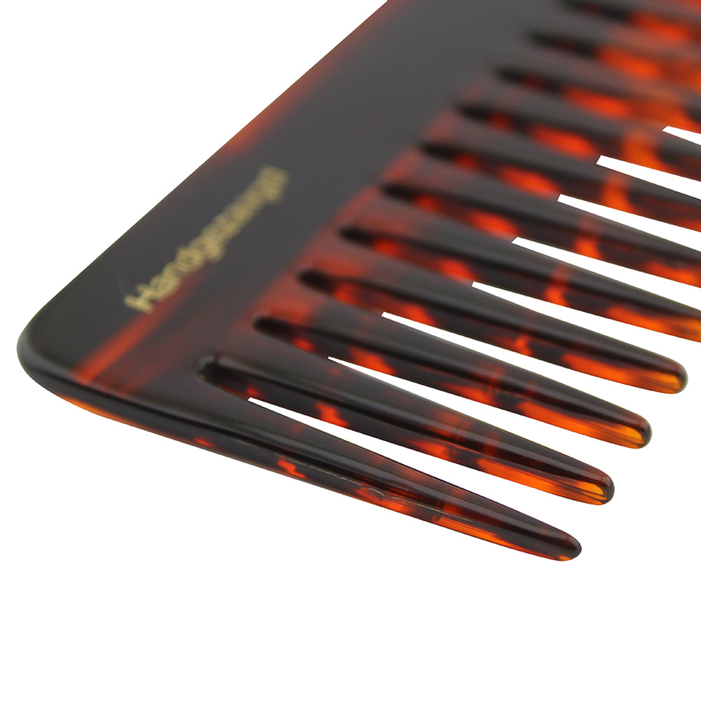 Premium Plastic Resin Hair Comb with Leather Pouch