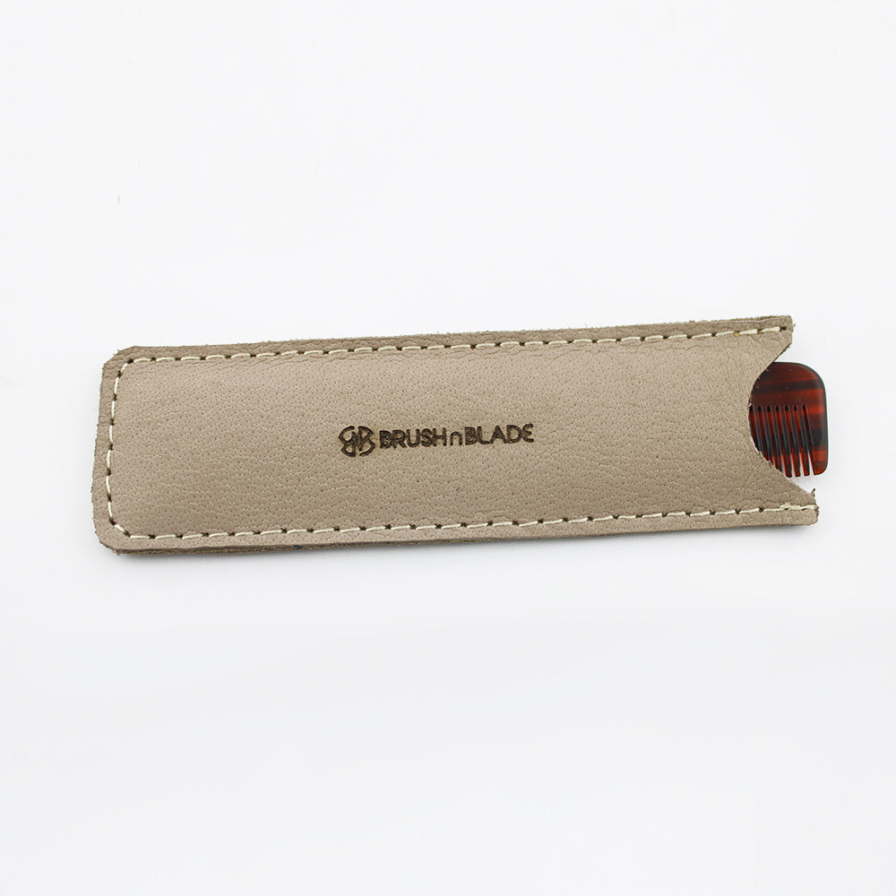 Deluxe Leather Pouch for Resin Beard and Moustache Comb