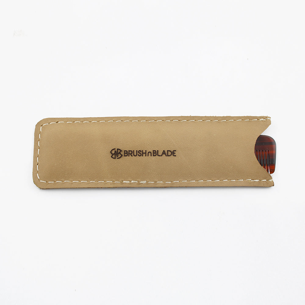 Deluxe Leather Pouch for Resin Beard and Moustache Comb