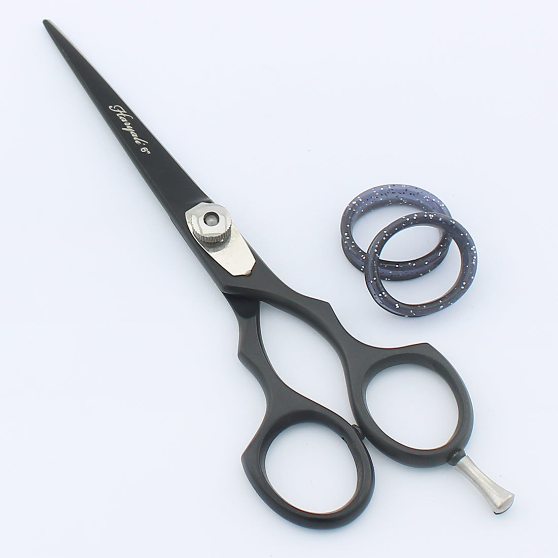 6” Barber Shears with Powder Coating and Genuine Leather Pouch