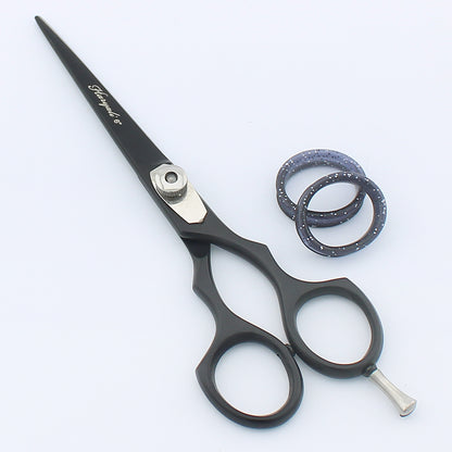 6” Barber Shears with Powder Coating and Genuine Leather Pouch
