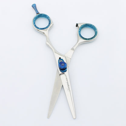 5.5” Stainless Steel Chrome Grooming Scissors with Adjustable Screws