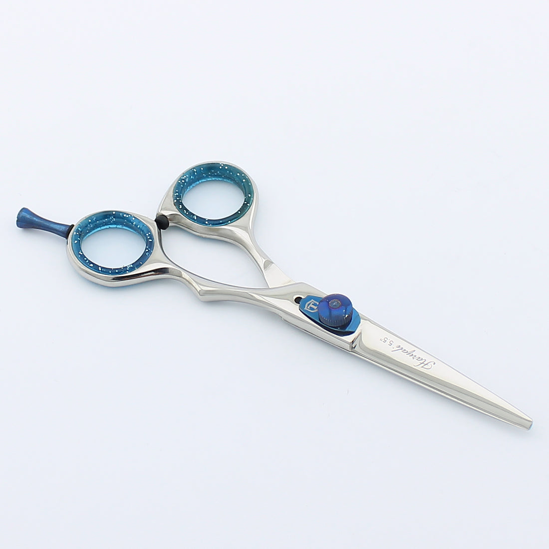 5.5” Stainless Steel Chrome Grooming Scissors with Adjustable Screws