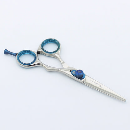 5.5” Stainless Steel Chrome Grooming Scissors with Adjustable Screws
