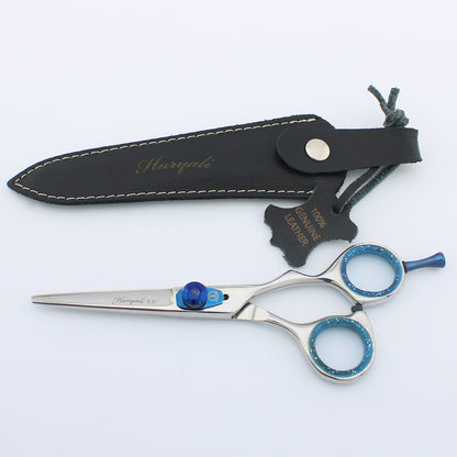 5.5” Stainless Steel Chrome Grooming Scissors with Adjustable Screws