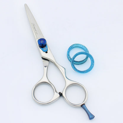 5.5” Stainless Steel Chrome Grooming Scissors with Adjustable Screws