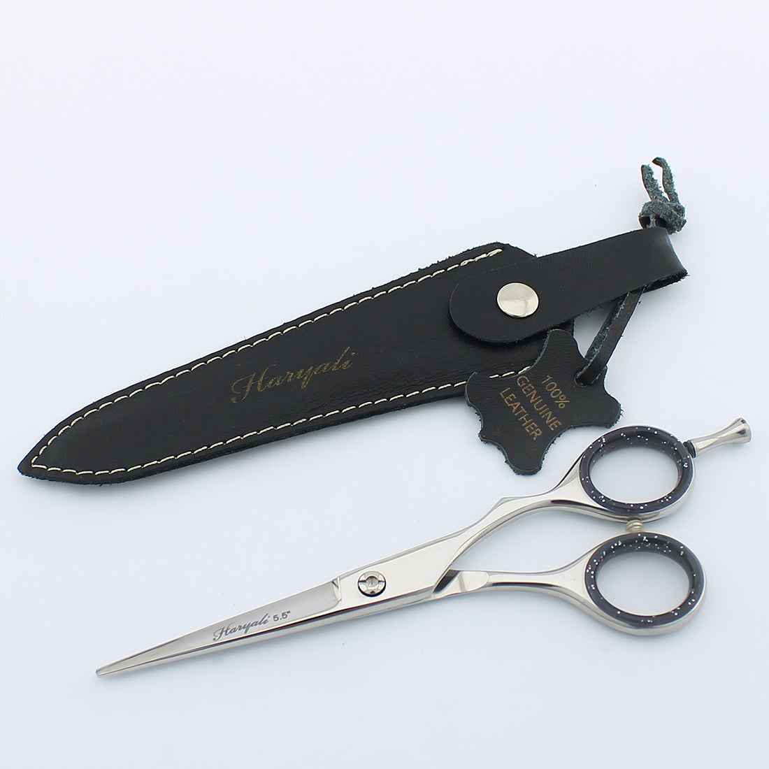 5.5” Stainless Steel Cutting Shears with Genuine Leather Pouch