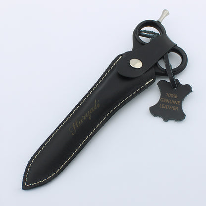 6” Barber Shears with Powder Coating and Genuine Leather Pouch