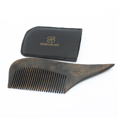 Antique Wooden Anti-Static Beard Comb