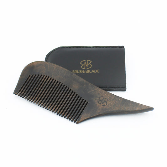 Antique Wooden Anti-Static Beard Comb
