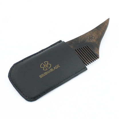 Antique Wooden Anti-Static Beard Comb