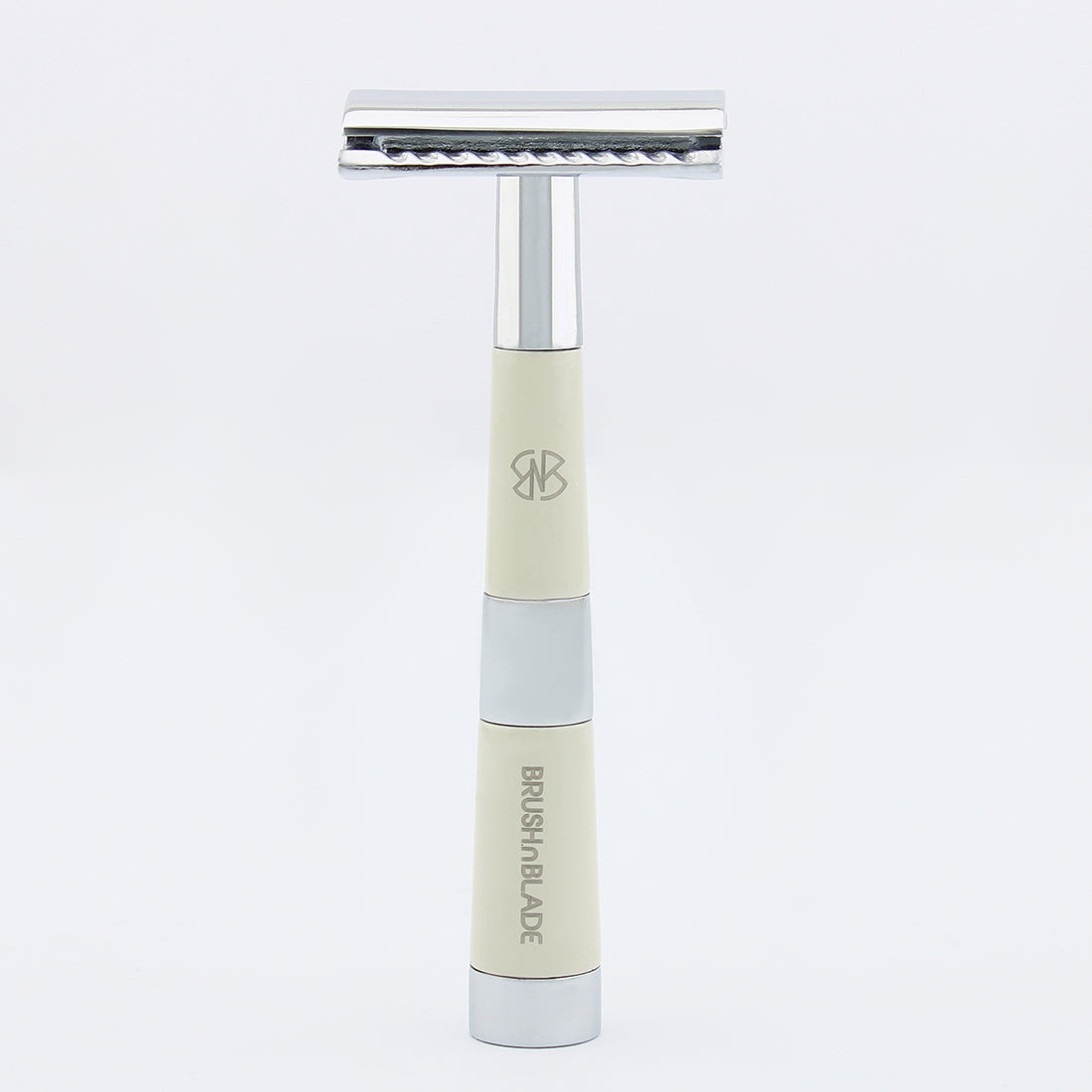 Black & Chrome Double Edge Safety Razor with Leather Pouch