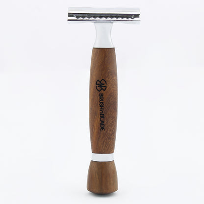 Grain & Edge Safety Razor with Leather Pouch for Men