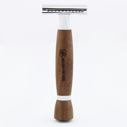 Grain & Edge Safety Razor with Leather Pouch for Men