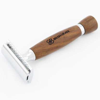 Grain & Edge Safety Razor with Leather Pouch for Men