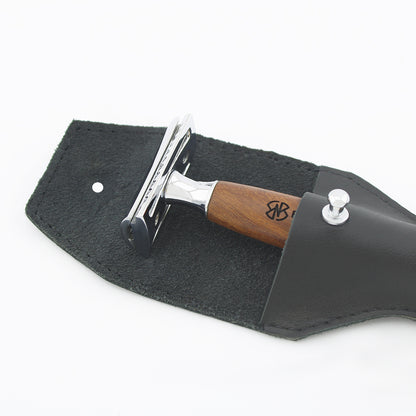 Grain & Edge Safety Razor with Leather Pouch for Men