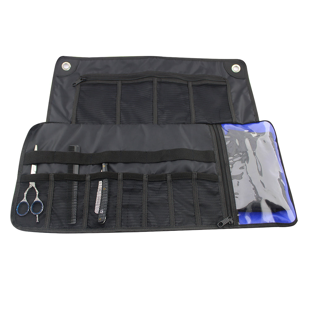 Complete Barber Kit with Cut Throat Razor, Off-Set Scissors & Washbag