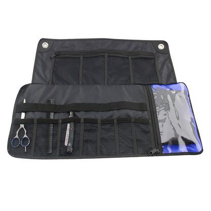 Complete Barber Kit with Cut Throat Razor, Off-Set Scissors & Washbag