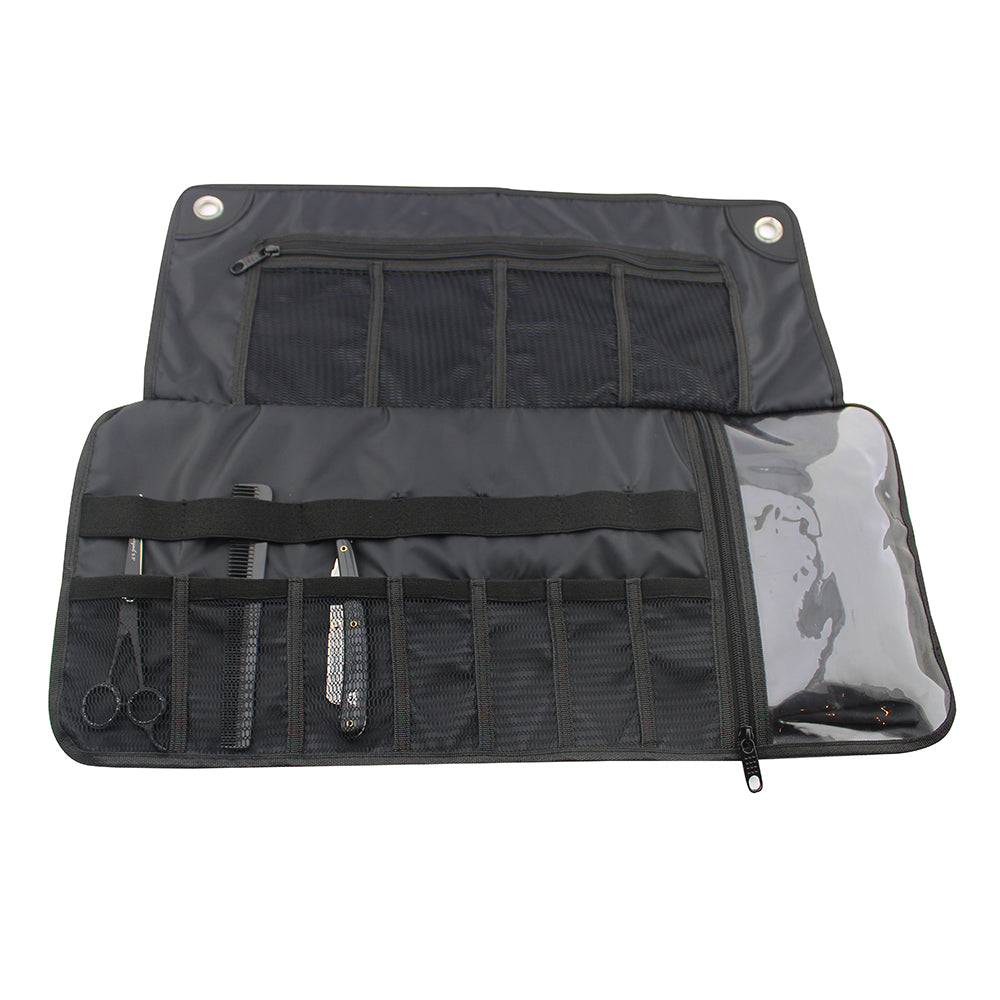 Complete Barber Kit with Cut Throat Razor, Off-Set Scissors & Washbag