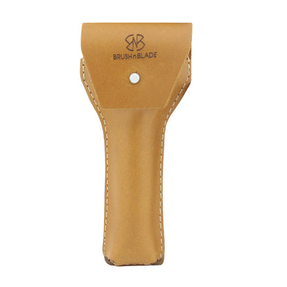 Brown Leather Pouch for Double Edge Safety Razor