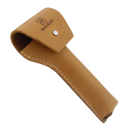 Brown Leather Pouch for Double Edge Safety Razor