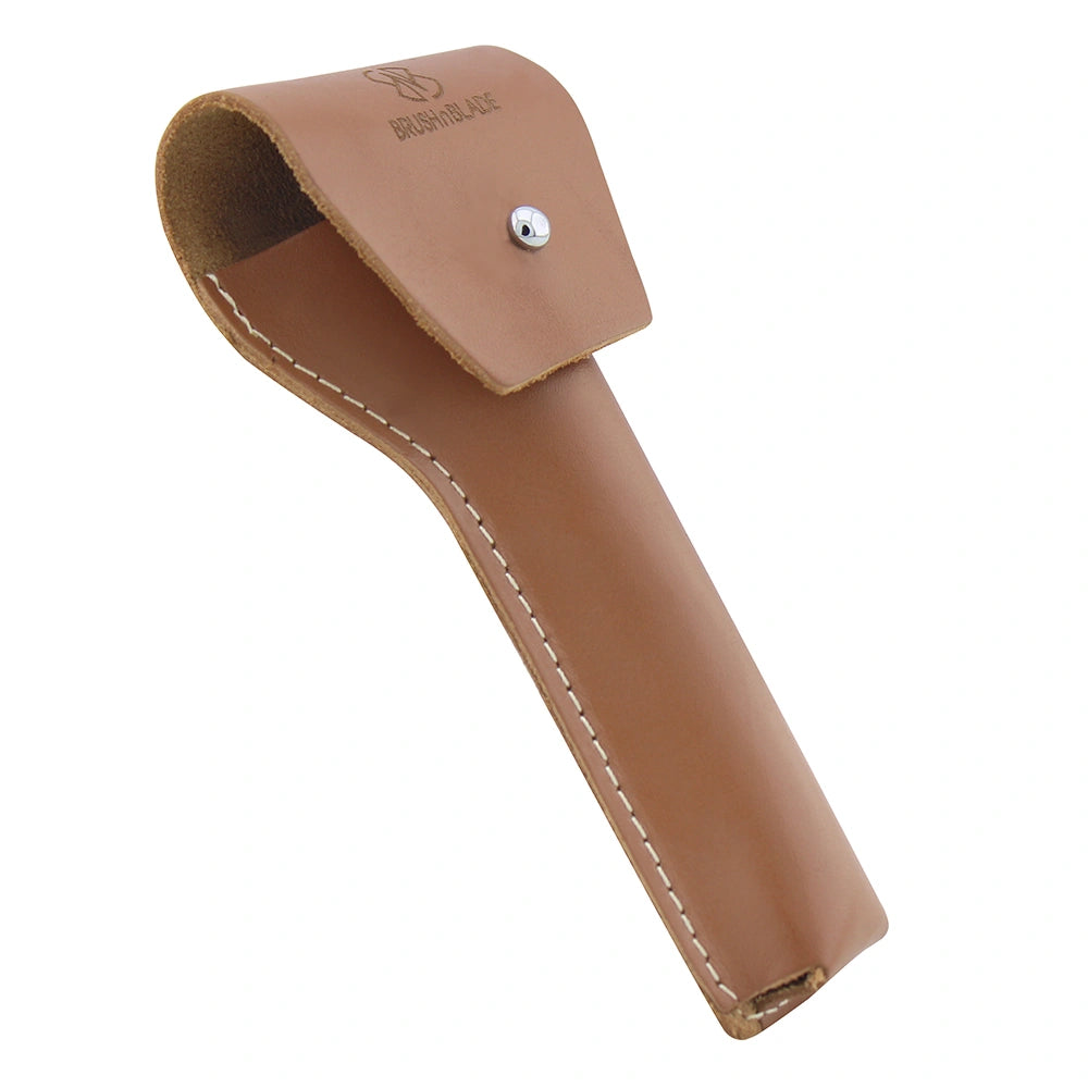 Brown Leather Pouch for Double Edge Safety Razor