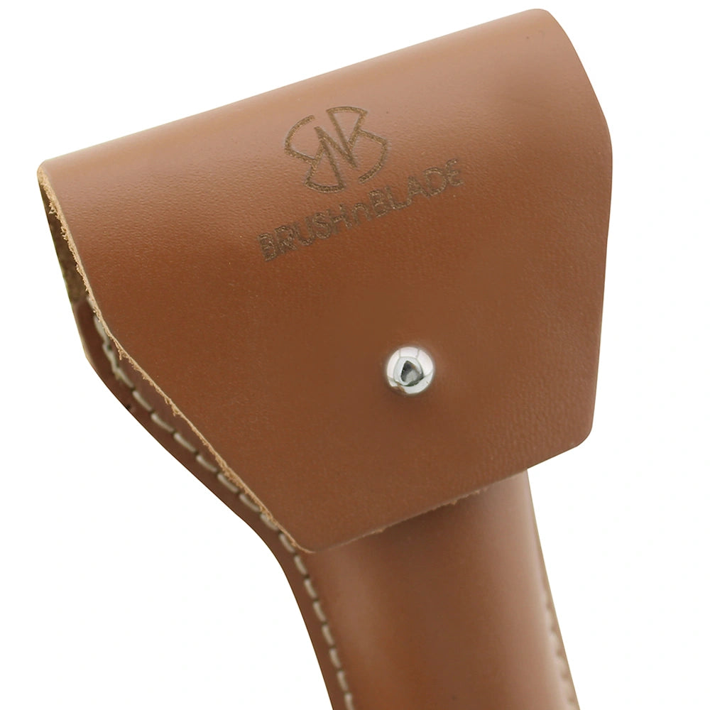Brown Leather Pouch for Double Edge Safety Razor