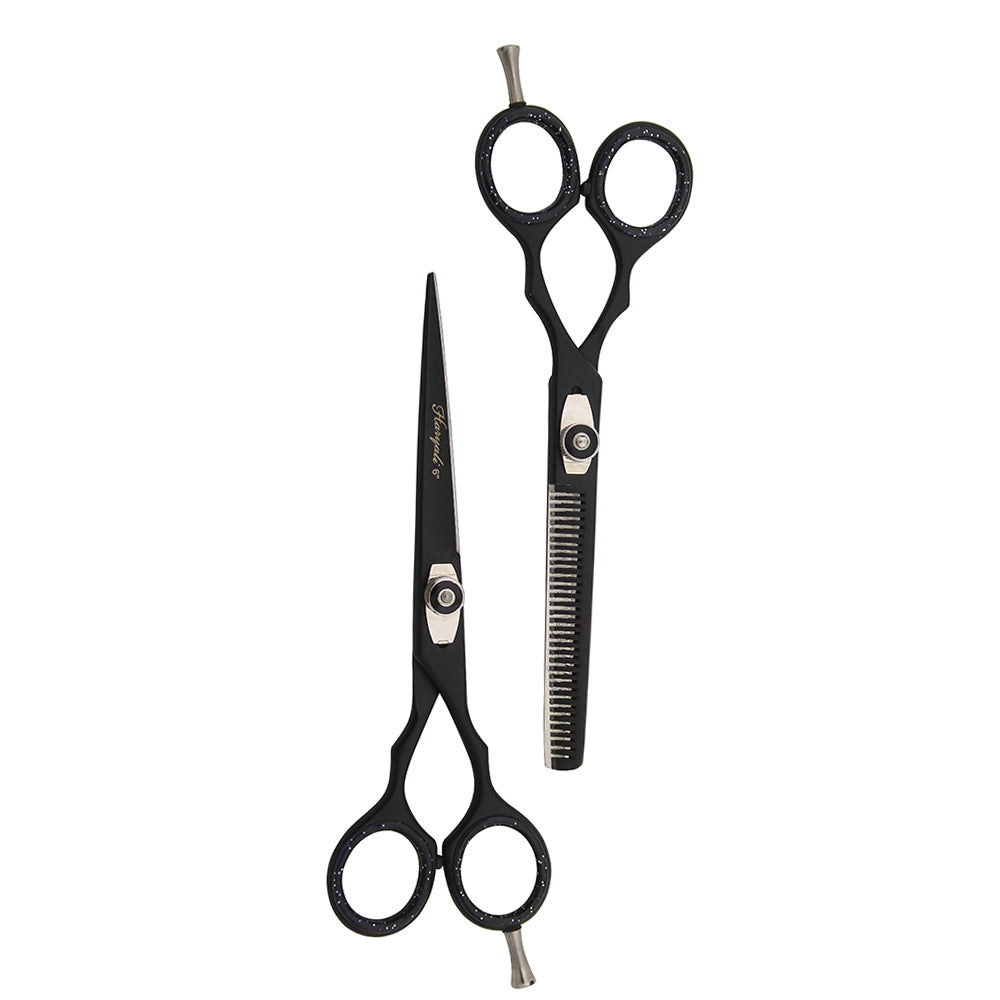 Hair Cutting Barber Kit with Scissors, Razor, Apron & Toiletry Bag