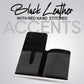 Card Holder Black Textured and Plain Leather Slim Wallet