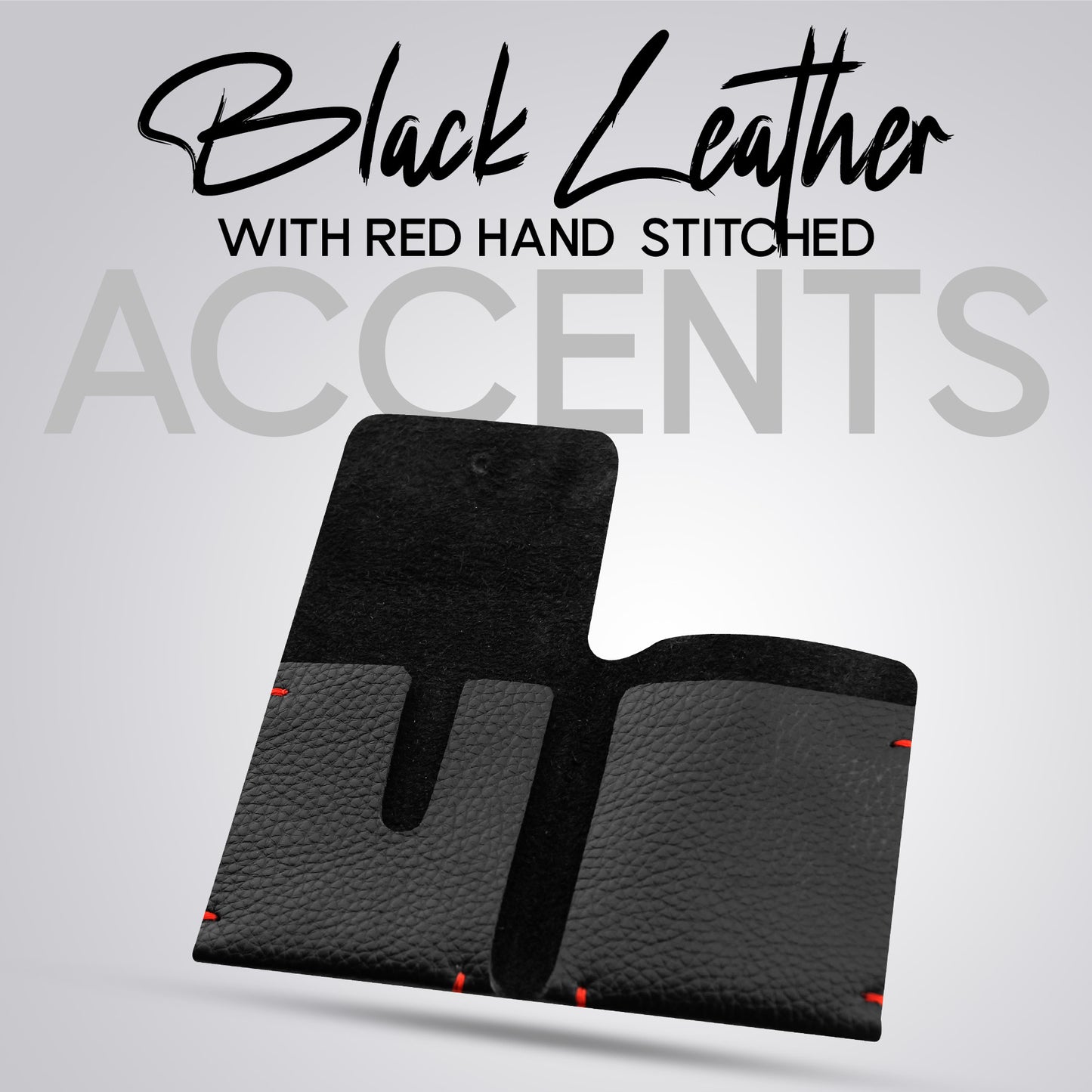Card Holder Black Textured and Plain Leather Slim Wallet
