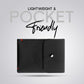 Card Holder Black Textured and Plain Leather Slim Wallet