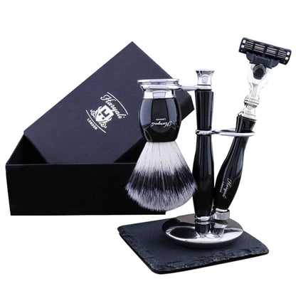 Indigo Elite Shaving Kit For Men With Vegan Silver Brush
